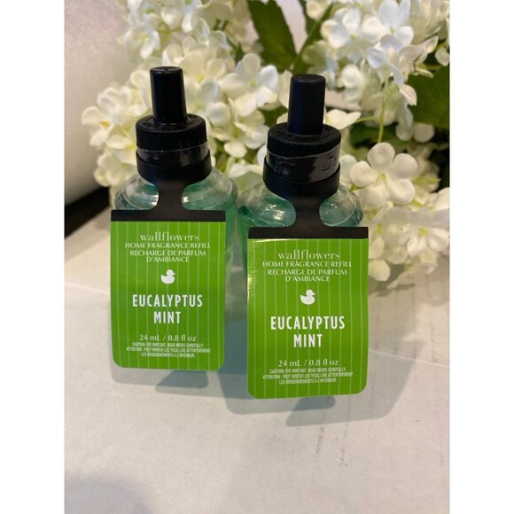 Bath & Body Works Eucalyptus Mint” 2 New Wallflowers - Picture 1 of 4